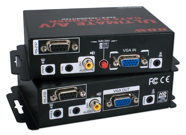 QVS QVS VAS-E Ultimate A/V plus Serial/IR Control Single CAT5e/6 300M Extender Kit Default Title
