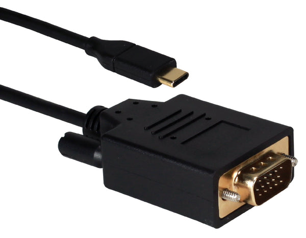 QVS QVS USBCVGA-10 10ft USB-C / Thunderbolt 3 to VGA Video Converter Cable Default Title
