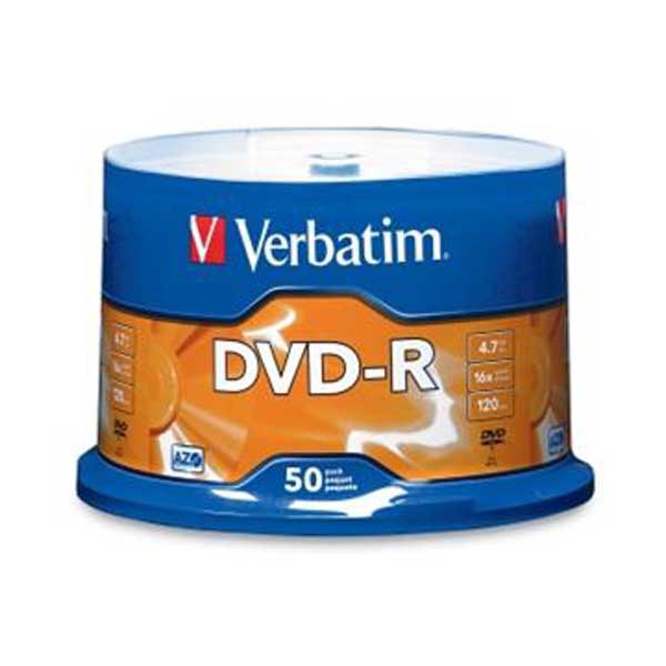Verbatim AZO DVD-R 4.7GB 16X with Branded Surface (50pk Spindle)