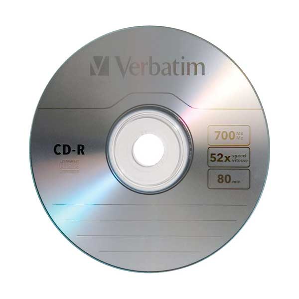 Verbatim 97955 CD-R 700MB 52X with Branded Surface 10-Pack