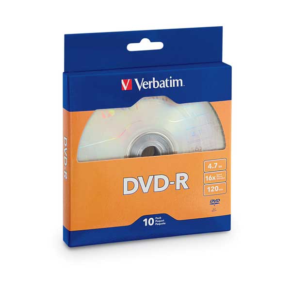 Verbatim 97957 4.7GB 16XDVD-R with Branded Surface 10-Pack