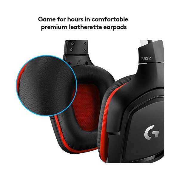 Logitech 981-000755 3.5mm Black G332 Stereo Gaming Headset with Flip-to-Mute Mic