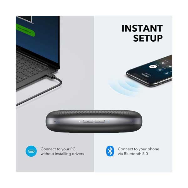 Anker A3301Z11 PowerConf Bluetooth Speakerphone with 6 Microphones