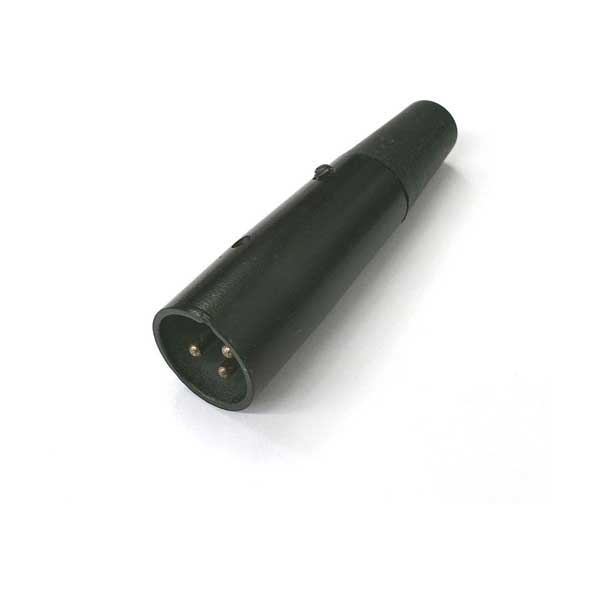 3 Pin XLR Male Cord Plug w/ Standard Latchlock - Black Finish