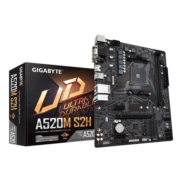 Gigabyte Gigabyte A520M S2H AMD A520 AM4 Ultra Durable Micro ATX Desktop Motherboard Default Title
