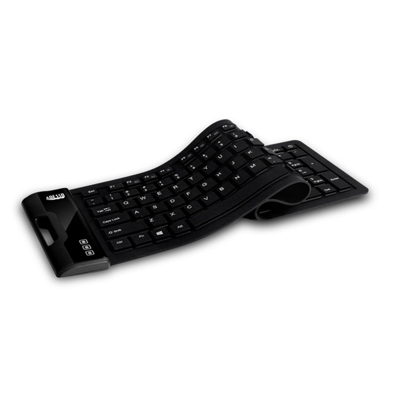 Adesso SlimTouch 232 Antimicrobial Waterproof Flex Keyboard - 120 Keys (Black)