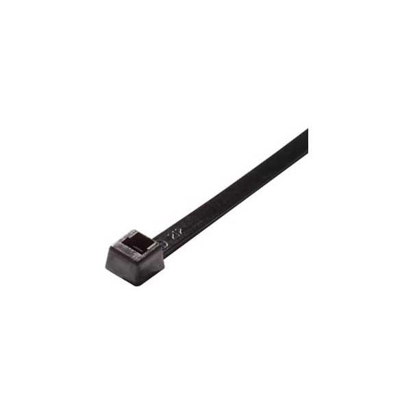 8" Releasable UV Black Nylon Cable Ties - 100 Pack