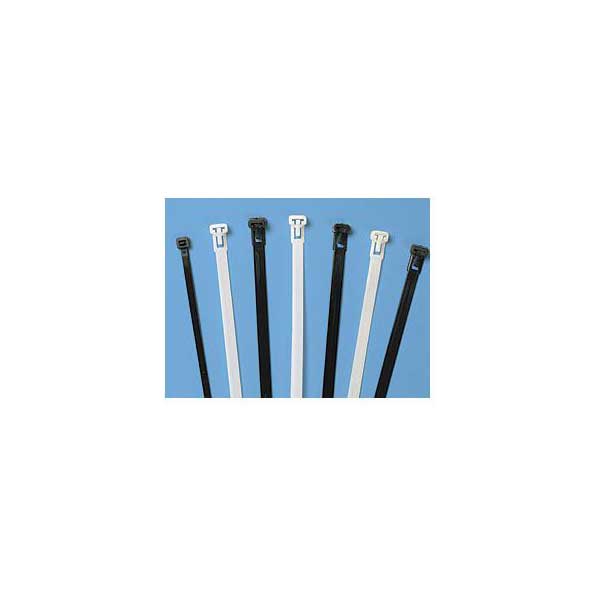 8" Releasable UV Natural Nylon Cable Ties - 100 Pack