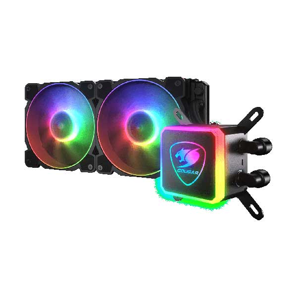 Cougar COUGAR AQUA ARGB 240 All-in-One Addressable RGB Liquid CPU Cooling System with Remote Controller Default Title
