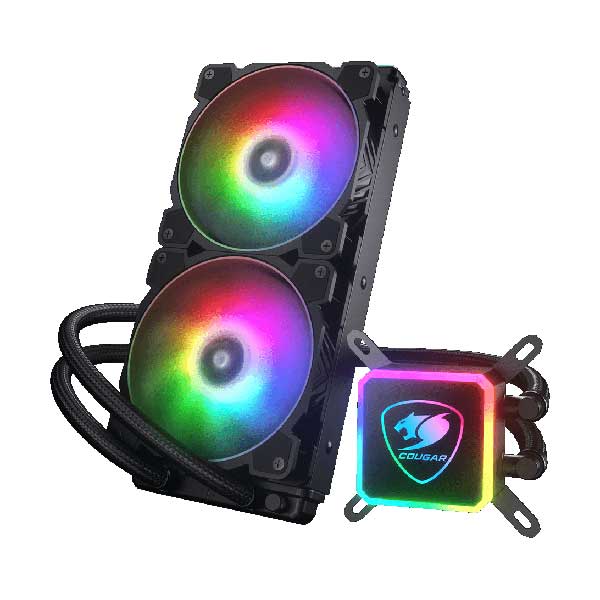 COUGAR AQUA ARGB 240 All-in-One Addressable RGB Liquid CPU Cooling System with Remote Controller