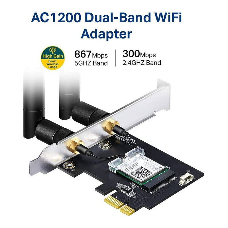 TP-Link ARCHER T5E AC1200 Dual-Band WiFi Bluetooth 4.2 PCIe Adapter Network Card