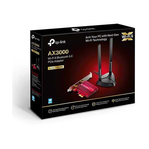 TP-Link ARCHER TX3000E AX3000 Wi-Fi 6 802.11ax Bluetooth 5.0 PCIe Adapter