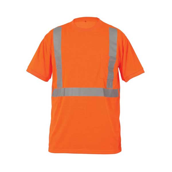 LIFT Safety AVE-10E1L Viz-Pro X-Large Orange Pocket T-Shirt