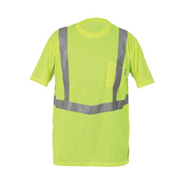 LIFT Safety AVE-10LL Viz-Pro Large Yellow Pocket T-Shirt