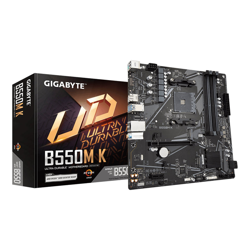 Gigabyte B550M K AMD AM4 B550 Ultra Durable Motherboard