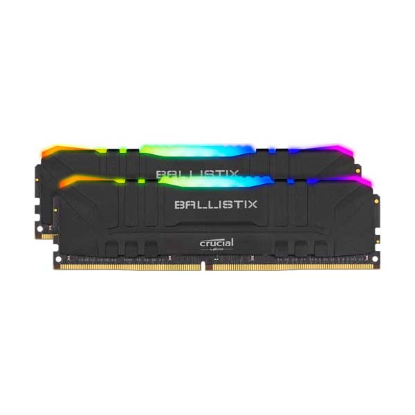Crucial BL2K8G30C15U4BL Ballistix RGB 16GB Kit (2 x 8GB) DDR4-3000 Desktop Gaming Memory - Black