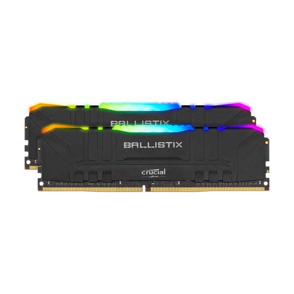 Crucial BL2K8G32C16U4BL 16GB (2x8GB) DDR4 3200MHz Black Ballistix RGB Gaming Memory Kit