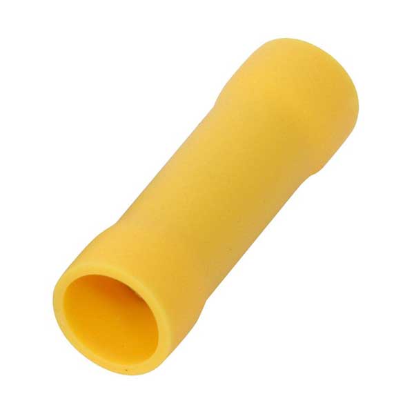 SR Components BUT-3F Yellow Insulated Butt Connector 12-10AWG 100pc