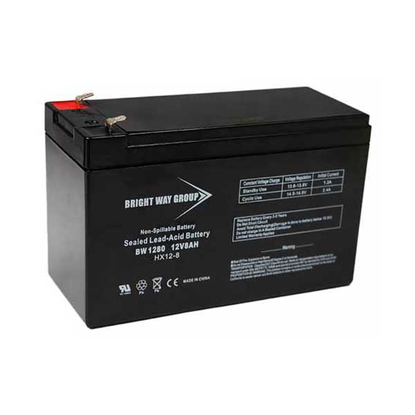 Bright Way Group Bright Way Group BW 1280 F2 12V 8Ah Rechargeable Sealed Lead Acid Battery with F2 Terminals Default Title

