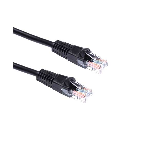 SR Components Cat5e Network Patch Cable with Boots, Black, 3FT, 6 Pack Default Title
