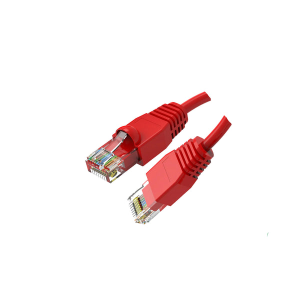 SR Components Cat6 Network Patch Cable with Boots, Red, 7FT Default Title
