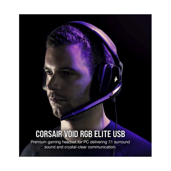 Corsair CA-9011203-NA VOID RGB ELITE USB Premium Gaming Headset with 7.1 Surround
