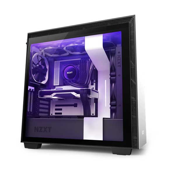 NZXT CA-H710I-W1 Matte White H710i ATX Mid-Tower Case with RGB