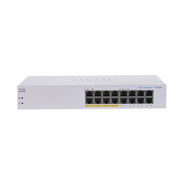 Cisco Cisco CBS110-16PP-NA 16-Port PoE Business 110 Series Unmanaged Desktop Switch Default Title
