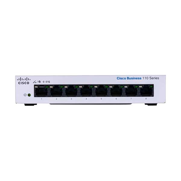 Cisco Cisco CBS110-8PP-D-NA 8-Port Unmanaged Gigabit Network Switch with 4-Port PoE 802.3af Default Title
