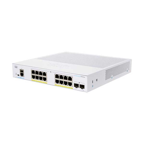 Cisco CBS250-16P-2G-NA 16-Port 120W PoE+ Business 250 Series Smart Gigabit Switch with 2-Port Gigabit SFP