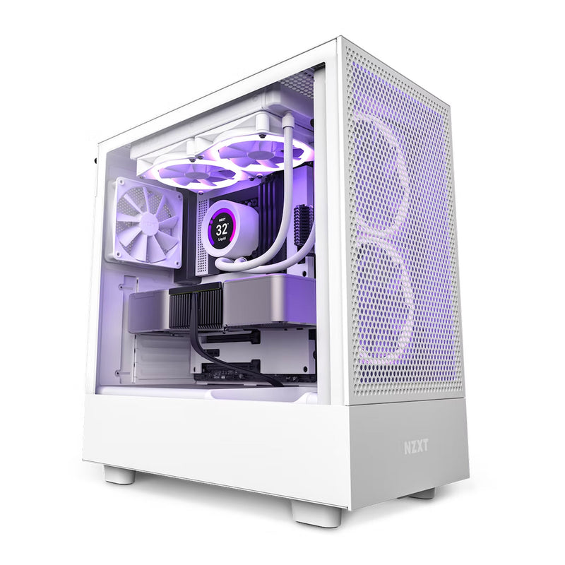 NZXT H6 Flow | CC-H61FB-01 | Compact Dual-Chamber Mid-Tower Airflow Case |  Panoramic Glass Panels | High-Performance Airflow Panels | Includes 3 x