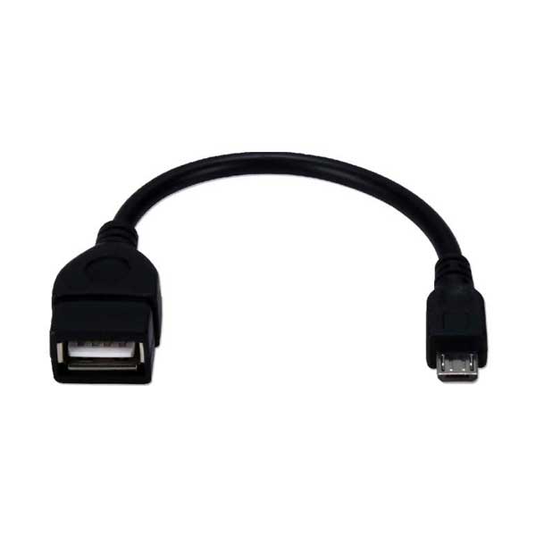 QVS CC2218X-MF 6" Micro-USB Male to USB-A Female OTG Adaptor for Smartphone or Tablet