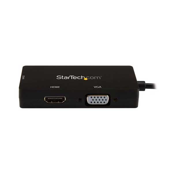 StarTech CDPVGDVHDBP 3-in-1 4K USB-C Multiport Travel Video Adapter with VGA, DVI, and HDMI