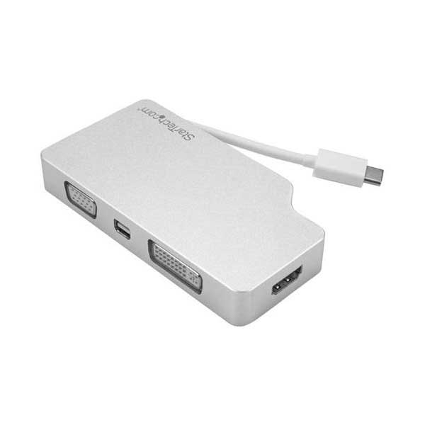 StarTech CDPVGDVHDMDP 4-in-1 USB Type-C to VGA DVI HDMI or mDP 4K Travel Adapter