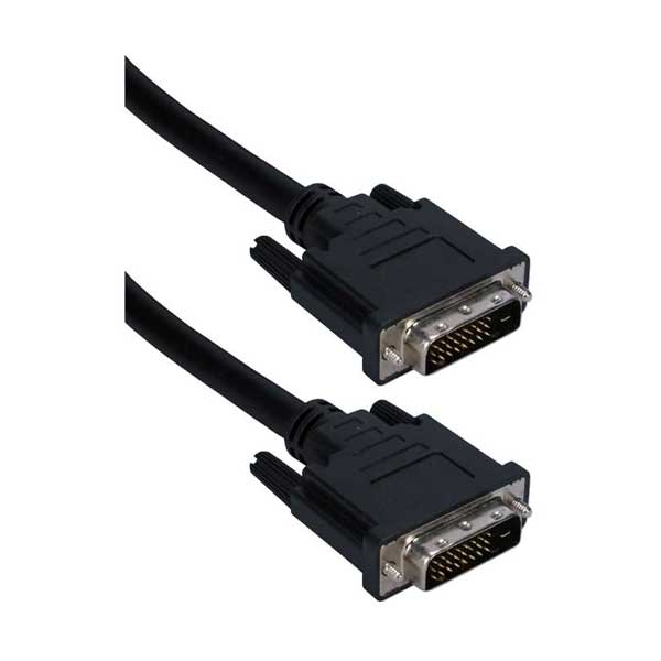 QVS CFDD-D03 3' Premium DVI Male to Male Digital Flat Panel Cable