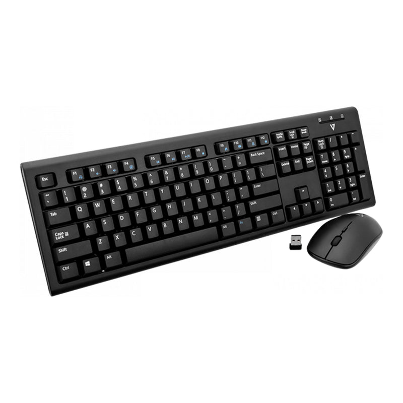 V7 CKW200US 2.4GHz Black Wireless Keyboard & Mouse Combo