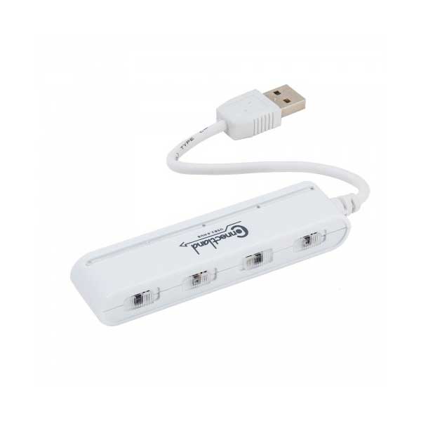 SYBA CL-U2MNHUB-4W Ultra Slim USB 2.0 4-Port Hub with ON/OFF Switch for Each Port