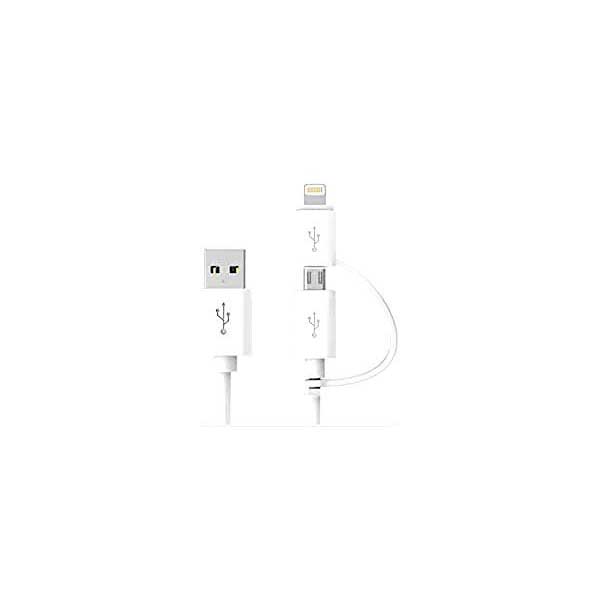 SR Components SR Components CLIUSBC321 6ft White 3-in-1 USB to Lightning and Micro Cable Default Title
