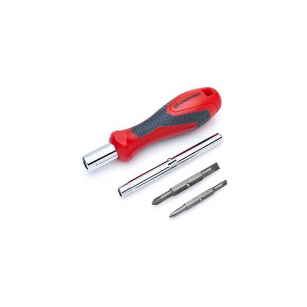 Cresent Dual Material Screwdriver with 7-in-1 Interchangeable Bit