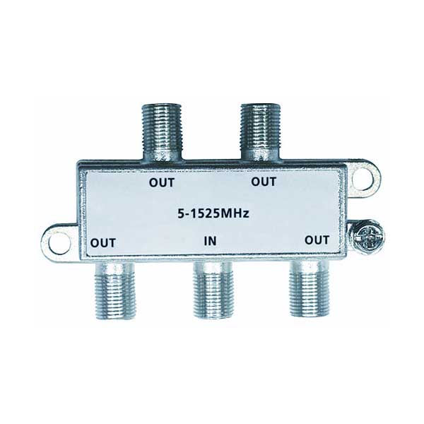 SR Components SR Components COAXSP4 4-Way 75Ω 5~1525MHz MoCA Compliant Digital Coax Cable Splitter Default Title
