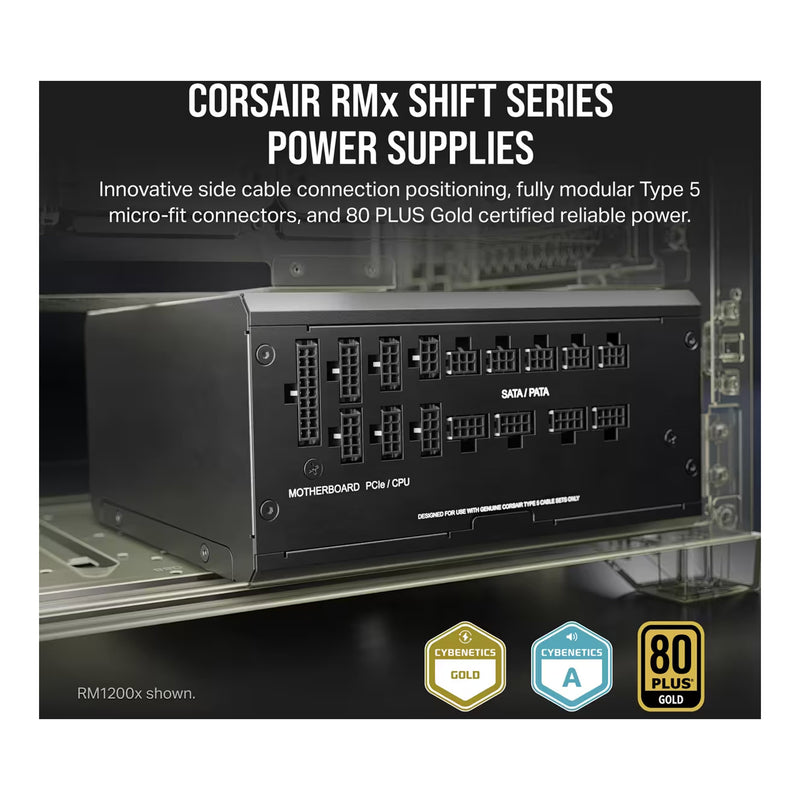 Corsair CP-9020253-NA 1000W 80 PLUS Gold Fully Modular RM1000x SHIFT ATX 3.0 Power Supply