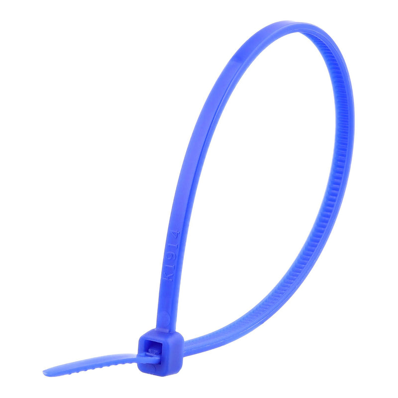 Secure Cable Ties CT-06018-BL 6" Blue Miniature Nylon Cable Tie - 100 Pack