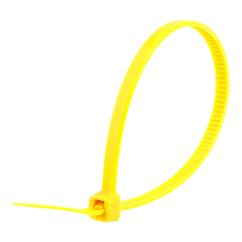 Secure Cable Ties CT-08050-YW 8" Yellow Standard Nylon Cable Tie - 100 Pack
