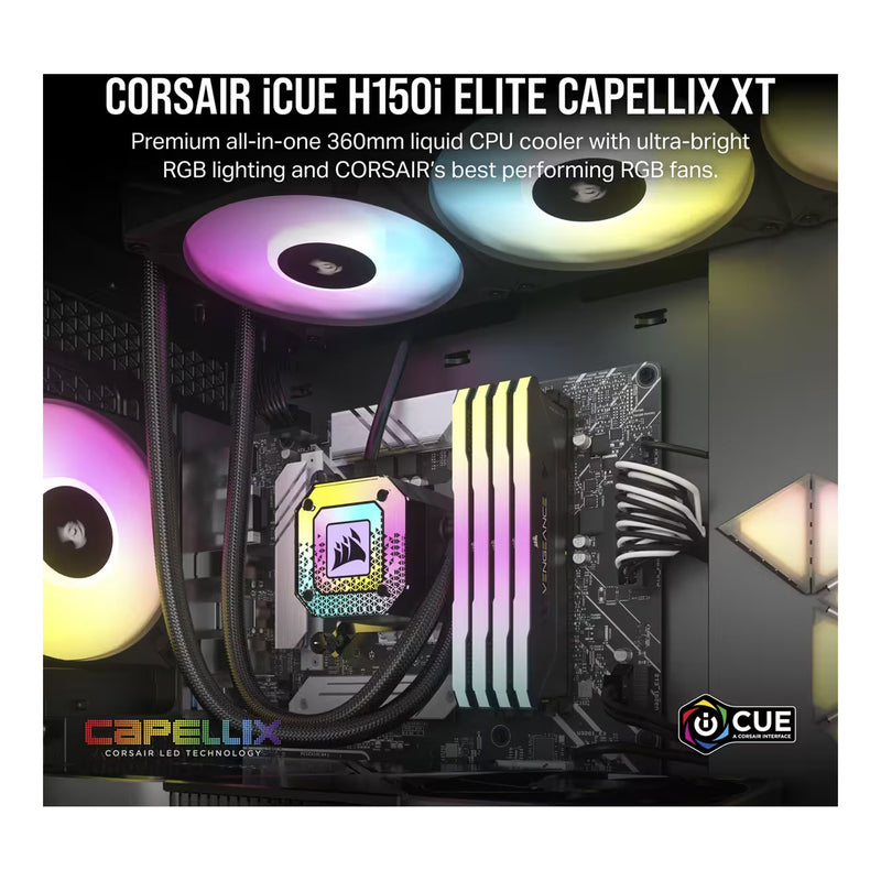 Corsair CW-9060070-WW iCUE H150i ELITE CAPELLIX XT Liquid CPU Cooler