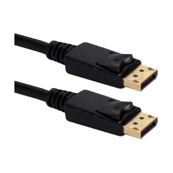 QVS 6' DisplayPort Digital A/V UltraHD 4K Cable with Latches (Black)