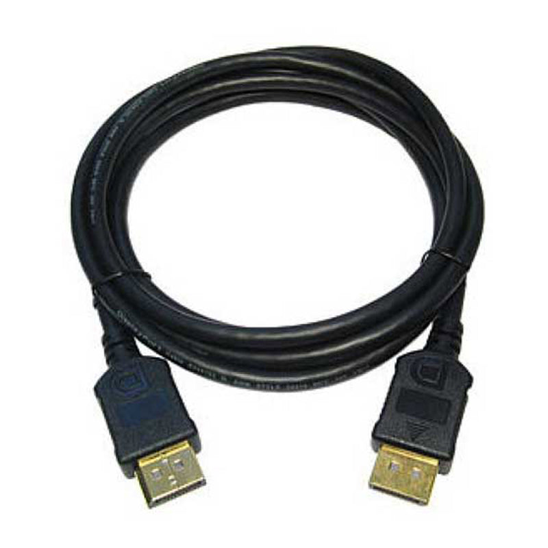 SR Components DP3 3ft 28AWG Black Male to Male DisplayPort Cable with Gold Plated Connectors