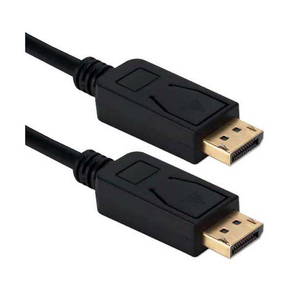 QVS DP8-06 6ft DisplayPort Male to DisplayPort Male 1.4 UltraHD 8K Black Cable with Latches