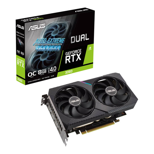 ASUS ASUS DUAL-RTX3060-O8G Dual GeForce RTX 3060 OC Edition Graphic Card 8GB GDDR6 Default Title
