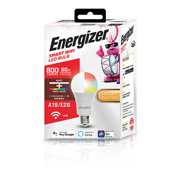 Energizer Energizer EAC2-1002-RGB Smart Wifi White & Multi-Color LED A19/E26 Light Bulb Default Title
