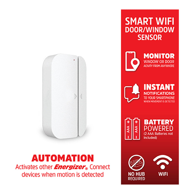 Energizer EDW4-1001-WHT Smart Wifi Door/Window Sensor